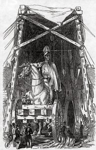 A estátua na fundição do Sr. Wyatt, publicada em &39;The Illustrated London News&39;, 3 de outubro de 1846